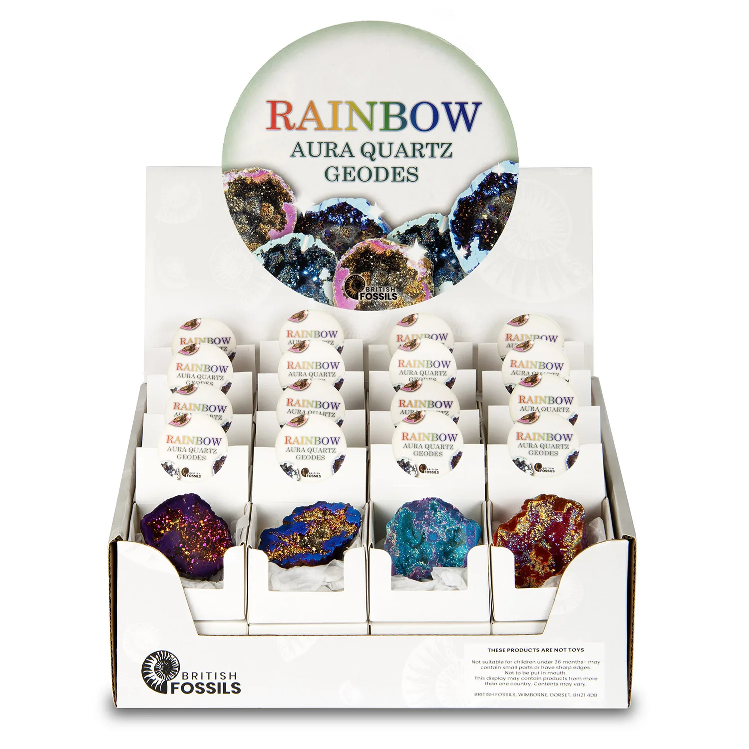 Rainbow Aura Quartz Geode Pack