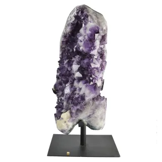 Polished Amethyst Druze on Metal Base- 60% Off