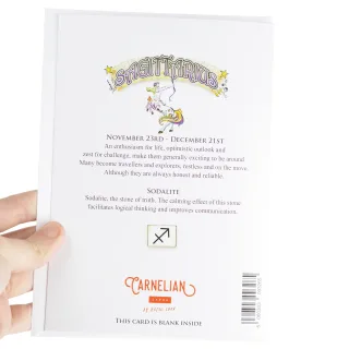 Zodiac Cards with Gemstones — card size