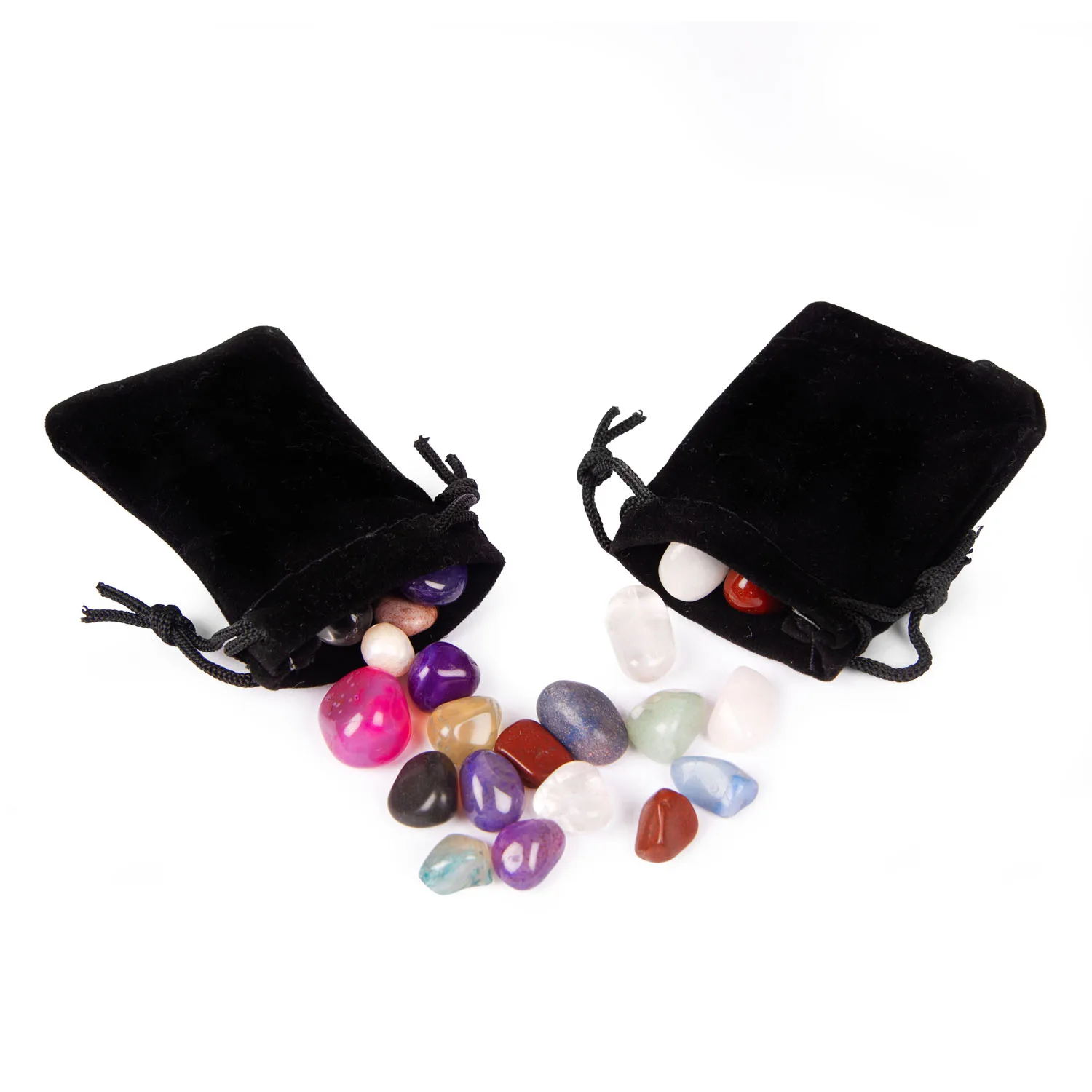 Small Black Velour Pouches