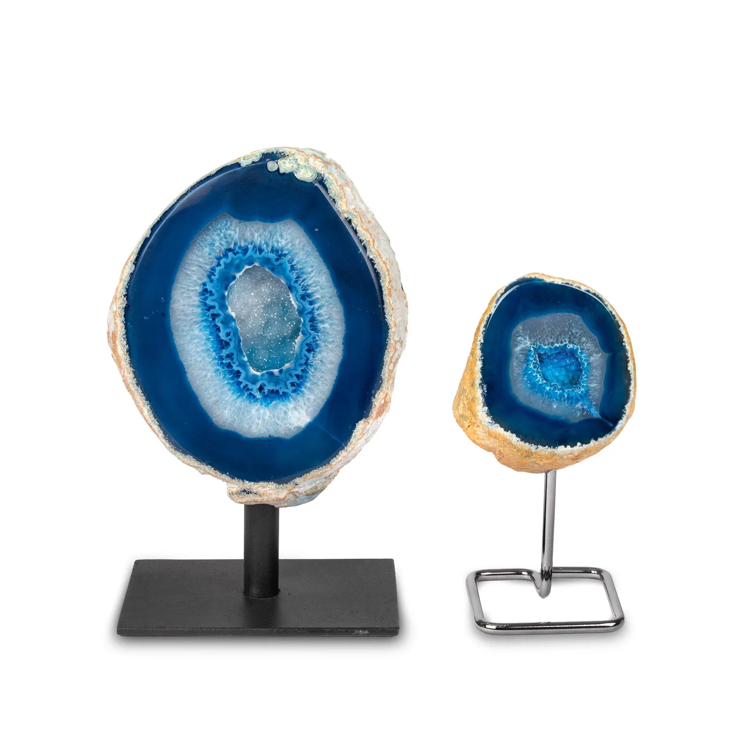 Agate Blue on Metal Base