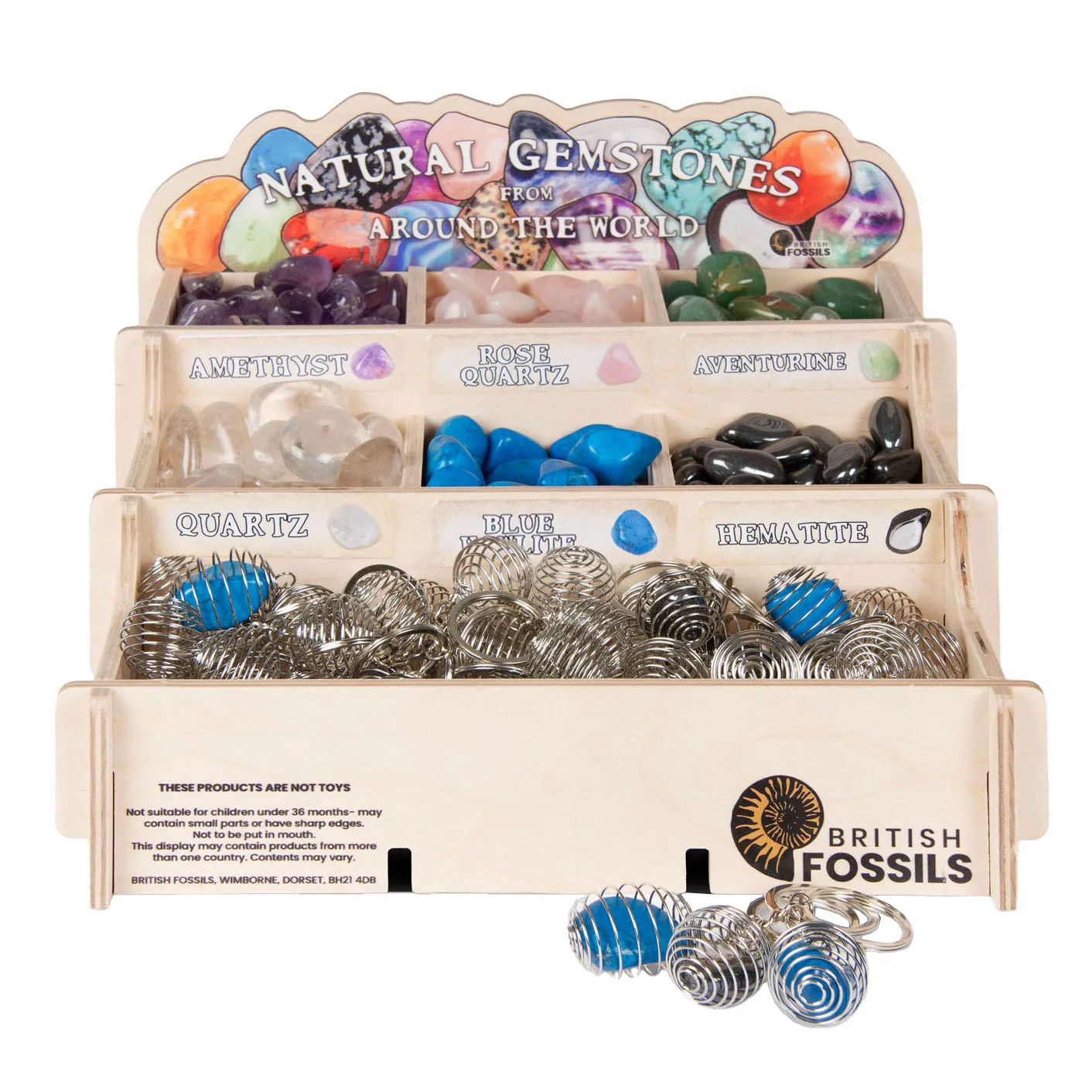 Gemstone Spiral Keyring Pack