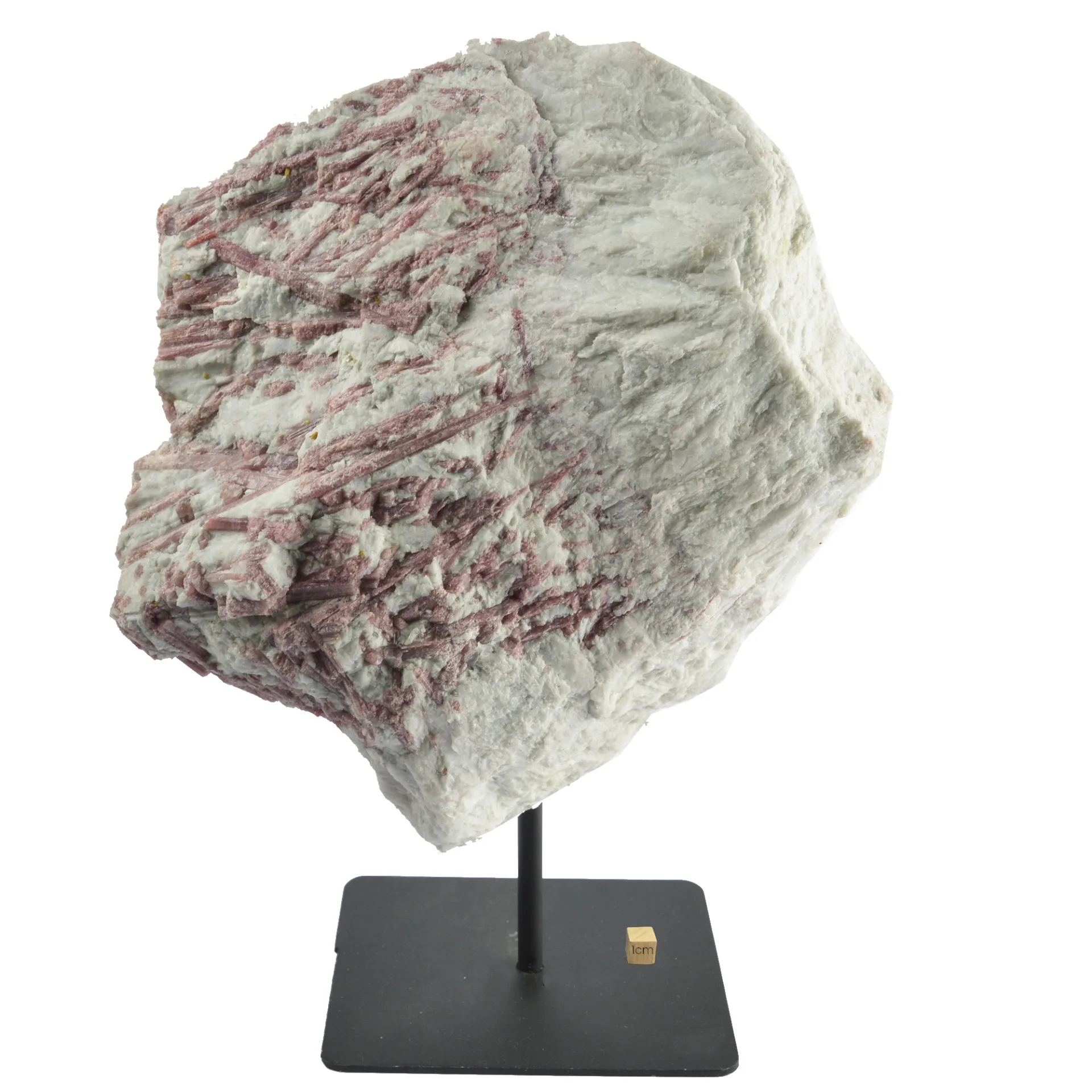 Pink Tourmaline in Quartz on Metal Base- 56% Off