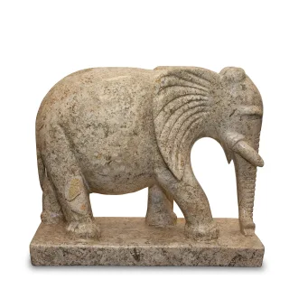 24" Marble Elephant — 5656