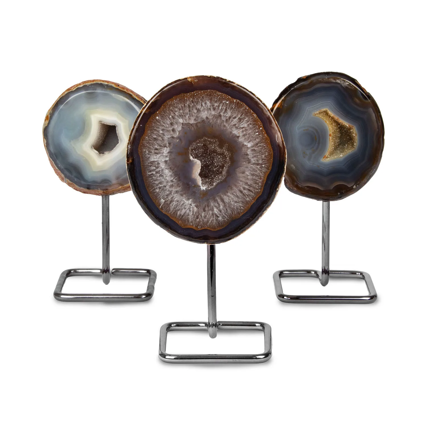 Agate Natural on Metal Base