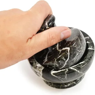 Black Marble Mushroom Pestle & Mortar — vjofs9pjl. ac sl1500