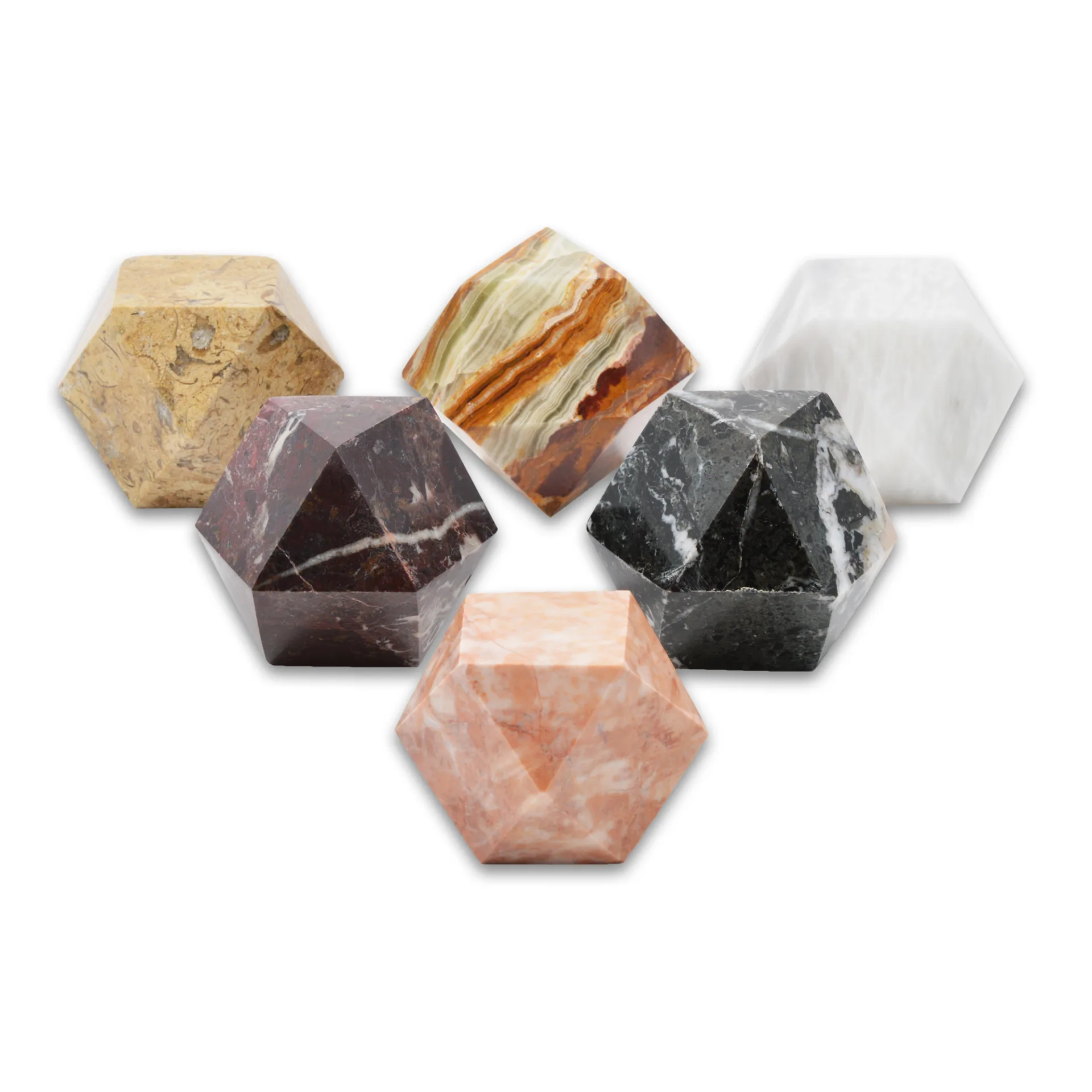 2" Mixed Marble Paperweights