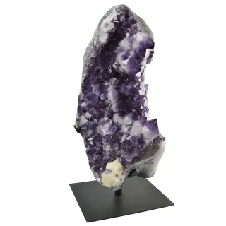 Polished Amethyst Druze on Metal Base- 60% Off — side