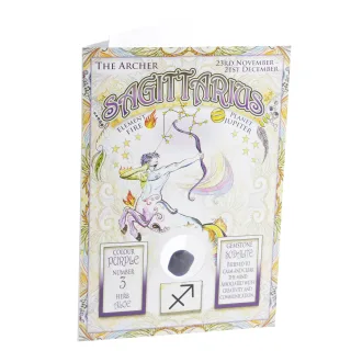 Zodiac Cards with Gemstones — open card
