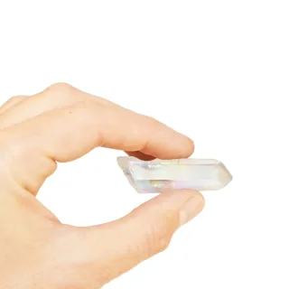 AB Plated Quartz Point Tray- 40% Off — rock quartz point plated ab tray scale