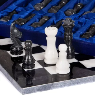 12" Marble Chess Set with Presentation Case (view 4)