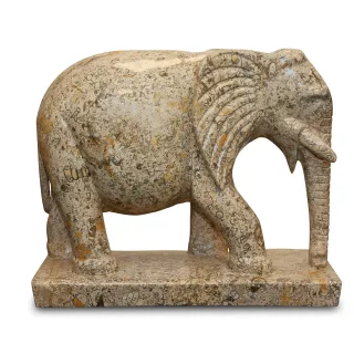 24" Marble Elephant — 5663