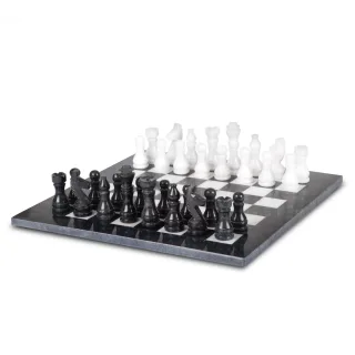 12" Marble Chess Set with Presentation Case