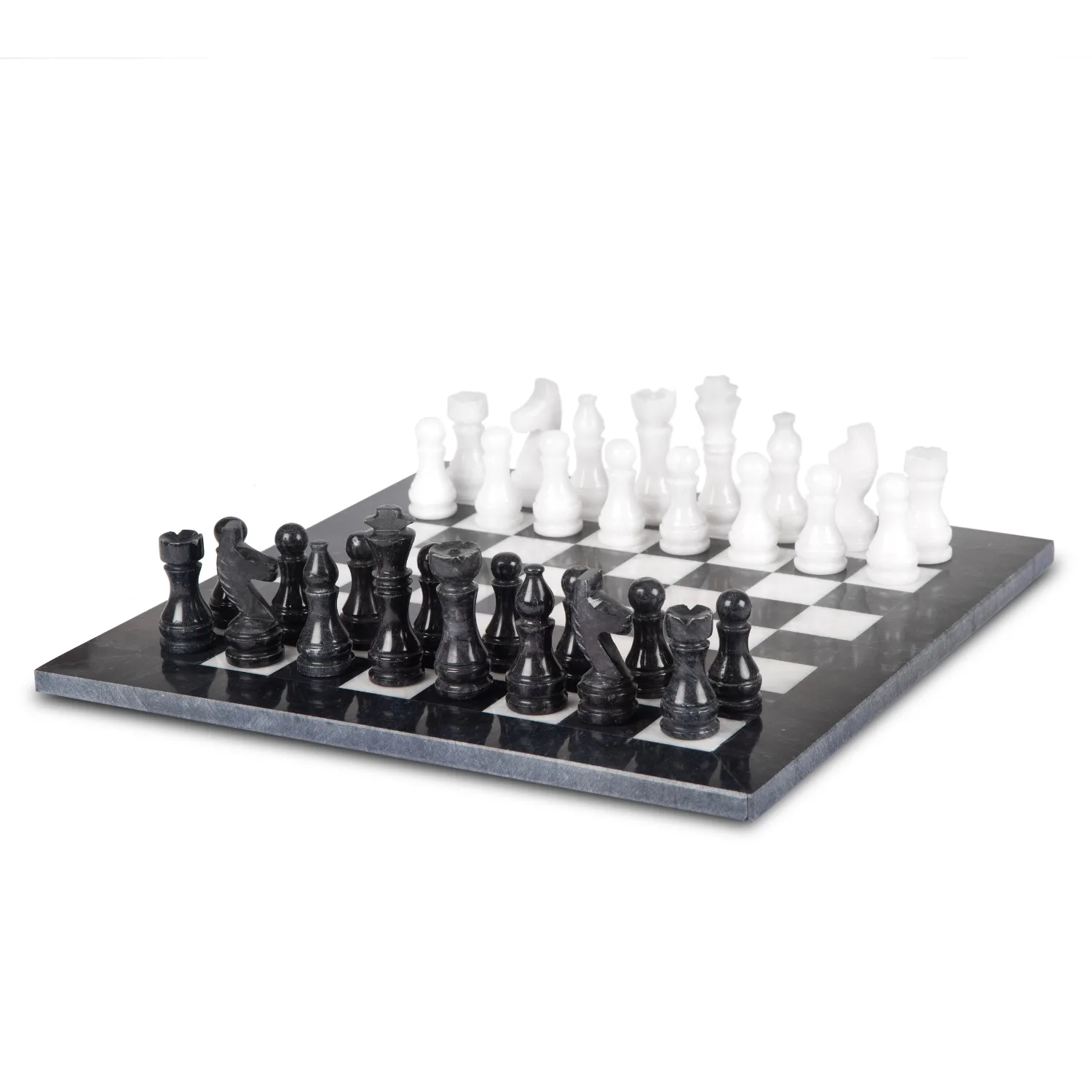 12" Marble Chess Set with Presentation Case