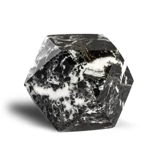 2" Mixed Marble Paperweights — marble paperweight black