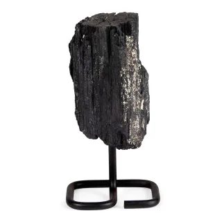 Black Tourmaline on Metal Base — 7095