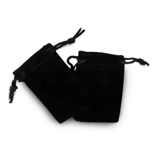 Small Black Velour Pouches — 4275