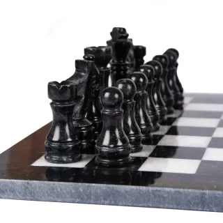 12" Marble Chess Set with Presentation Case (view 2)