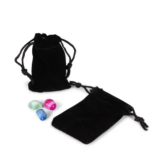 Small Black Velour Pouches — 7153 1