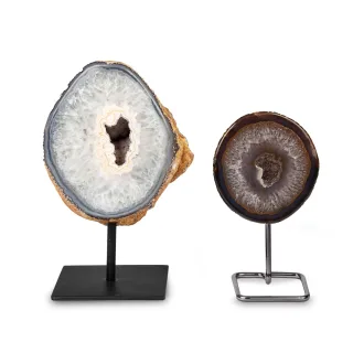 Agate Natural on Metal Base — 4256