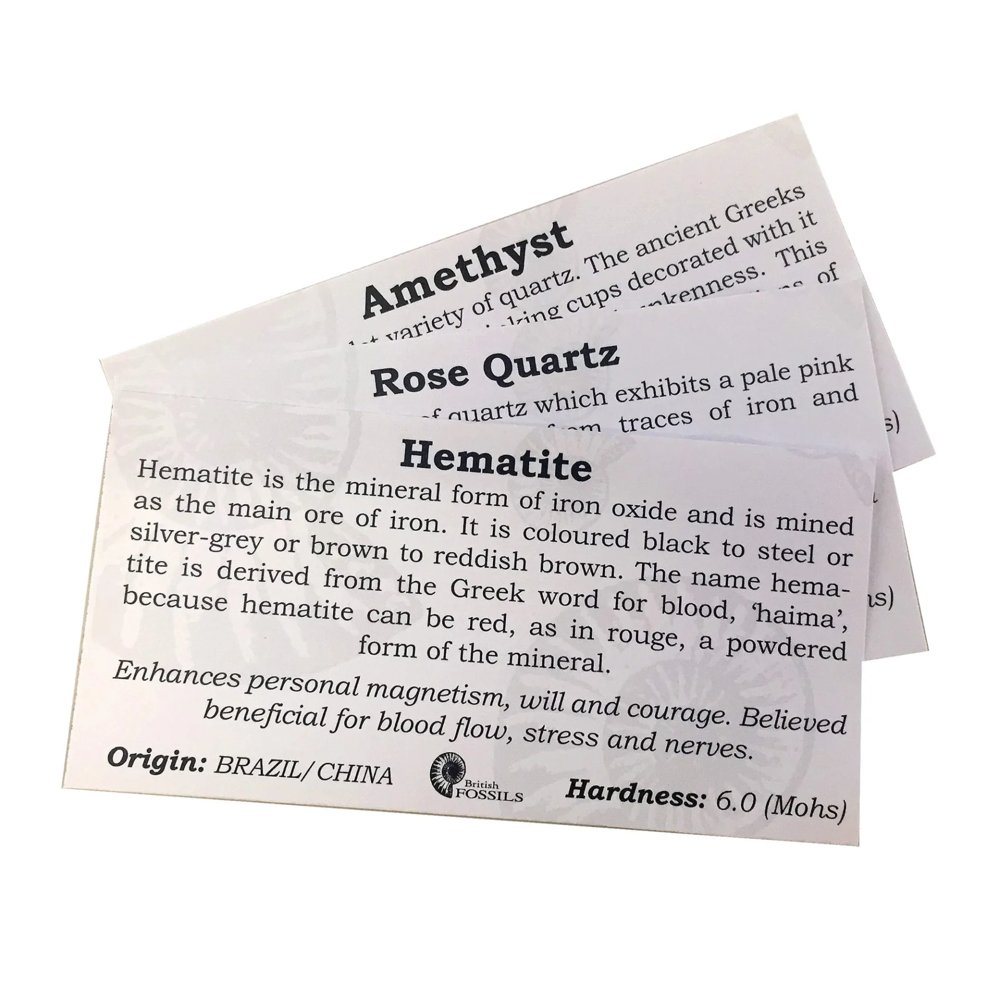 Tumbled Gemstone Information Cards- 100% Off