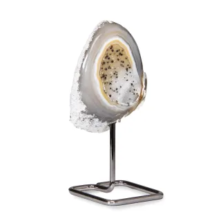 Agate Natural on Metal Base — agate natural on metal base small side