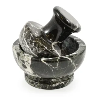 Black Marble Mushroom Pestle & Mortar — black marble mushroom pestle mortar 2 on530