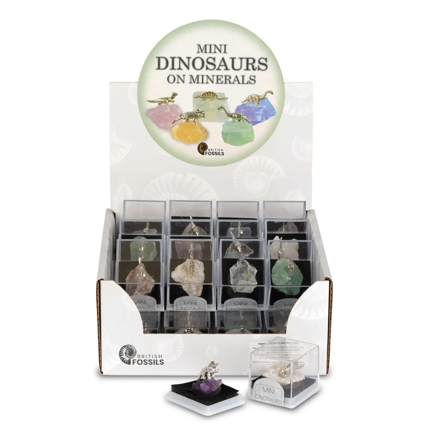 Mini Dinosaurs on Minerals