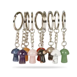 Gemstone Mushroom Keyrings — gemstone mushroom keyrings 1