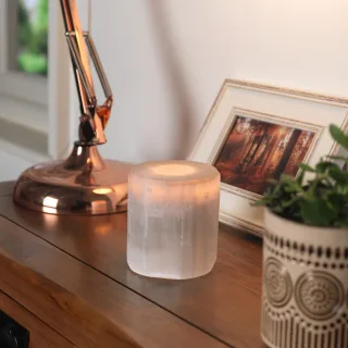 White Selenite Tea-Light Holder — 08 2021 bf06 0033