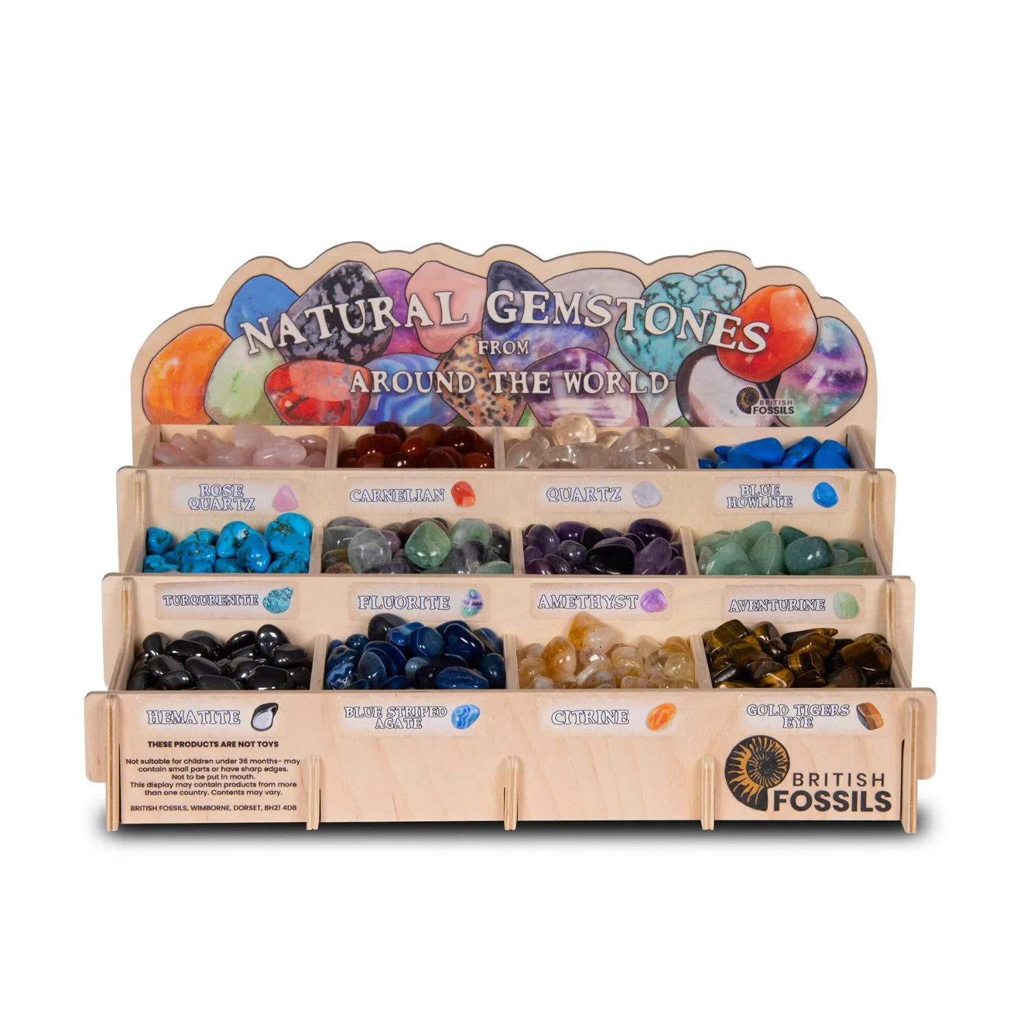 12 Gemstone Wooden Counter Unit Bestsellers
