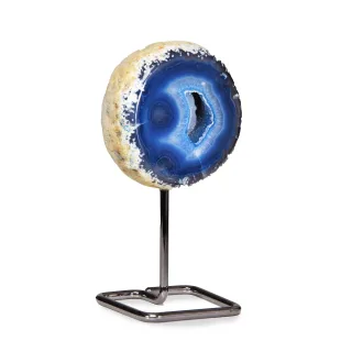 Agate Blue on Metal Base — agate blue on metal base small side