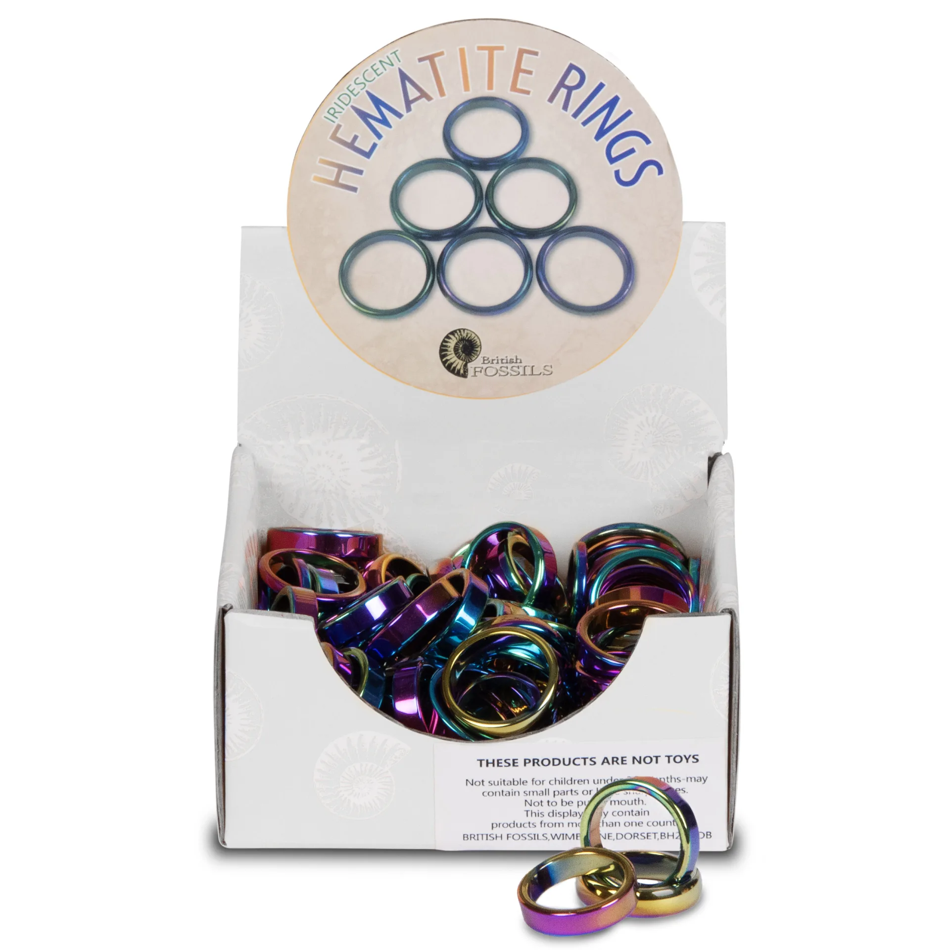 Iridescent Hematite Ring Pack