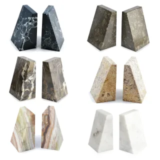 Marble Wedge Bookends
