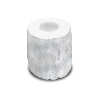 White Selenite Tea-Light Holder