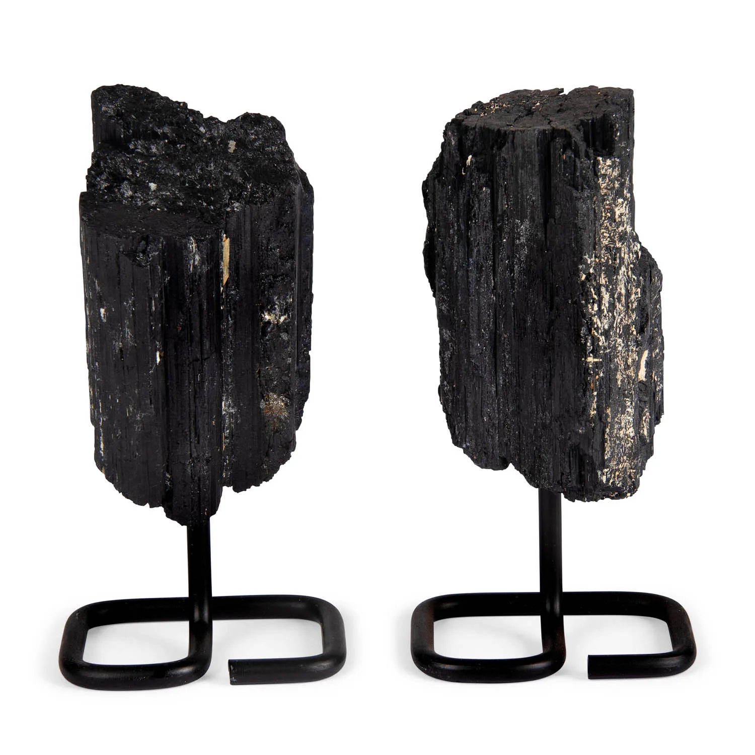 Black Tourmaline on Metal Base