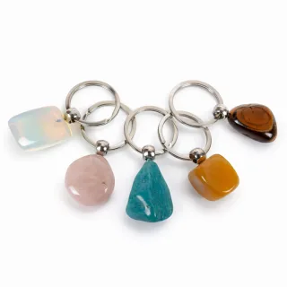 Tumbled Gemstone Keyring Pack — loose group